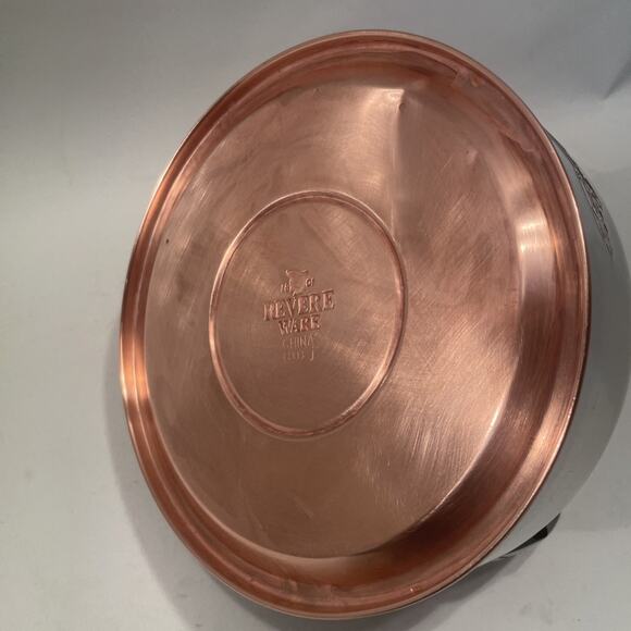 Vtg Paul Revere Ware 2 Qt. Copper Bottom Whistling Tea Kettle Pot Cu03 J - Picture 5 of 12